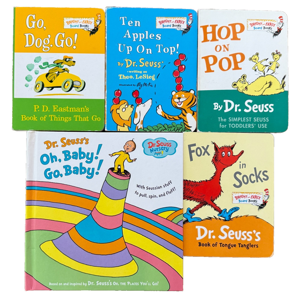 Dr. Seuss Bright & Early Board Books Lot of 5 Toddler Baby Eastman Go Dog Fox